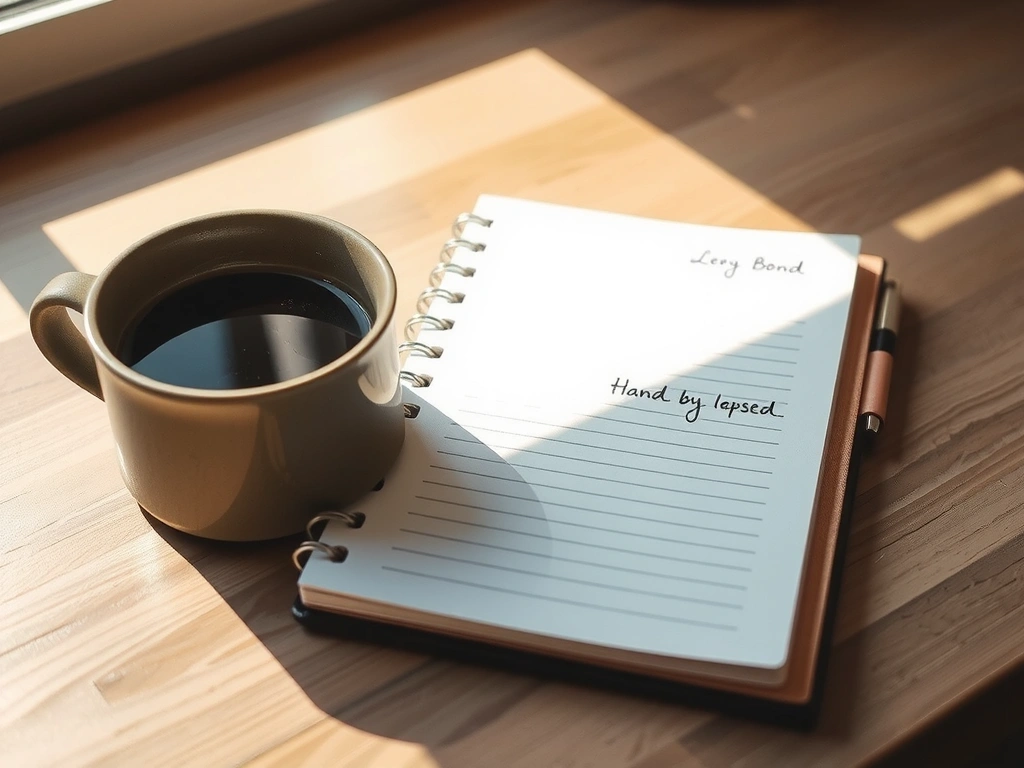 Illustration av en lugn arbetsmiljö med anteckningar