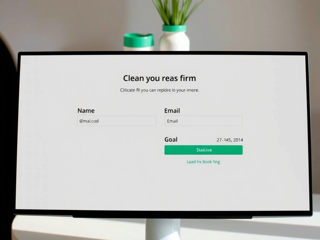 Bokningsformulär på skärm