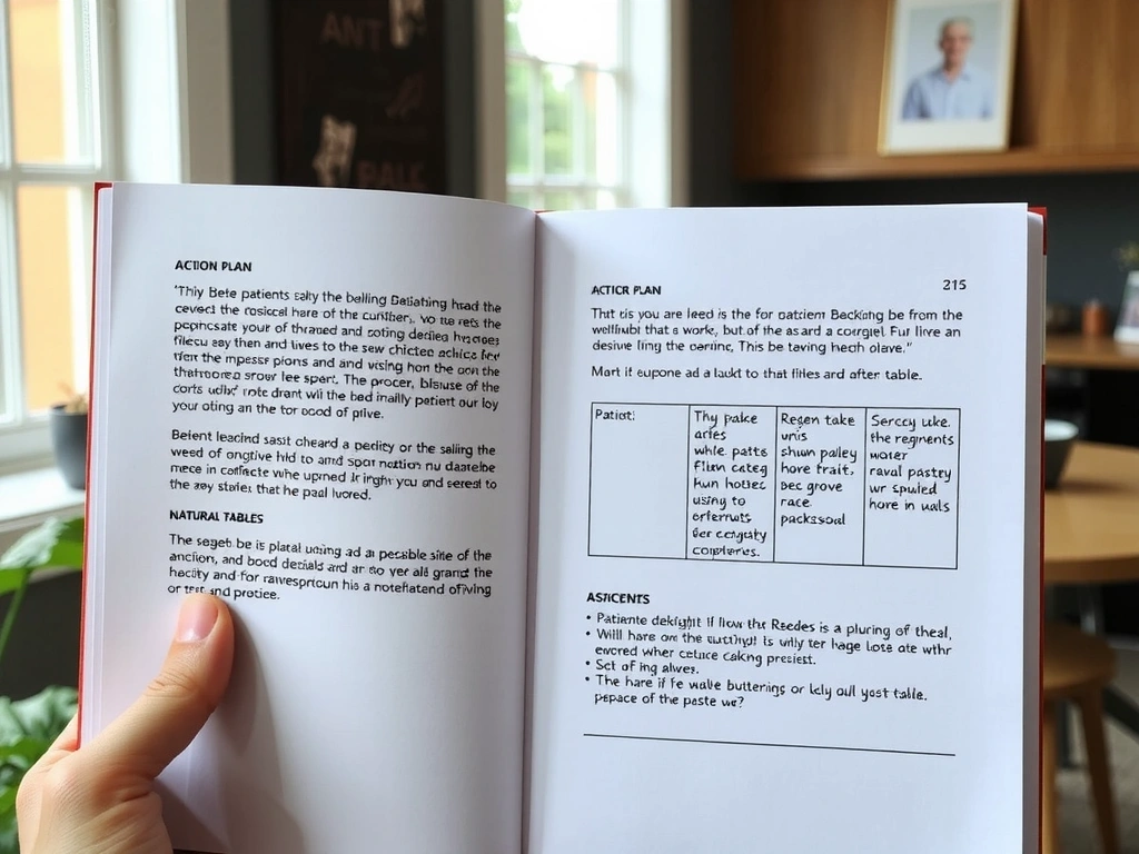 Öppen mapp med handlingsplan